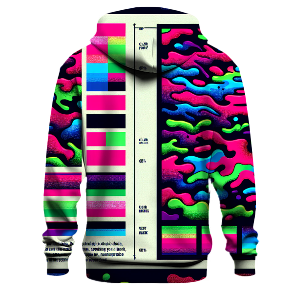 Vibrant Retro Camouflage Hoodie