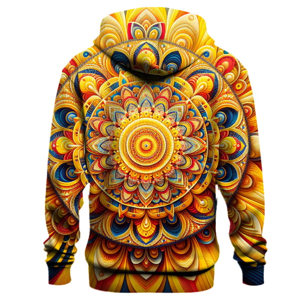 Retro Sunburst Mandala Hoodie