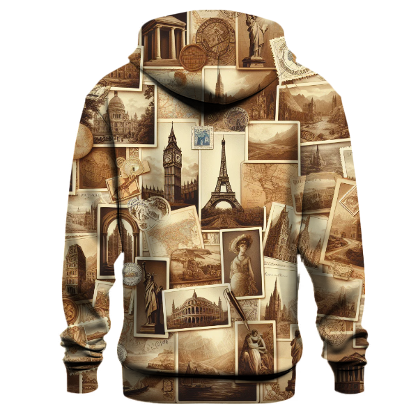 Vintage Travel Postcard Hoodie