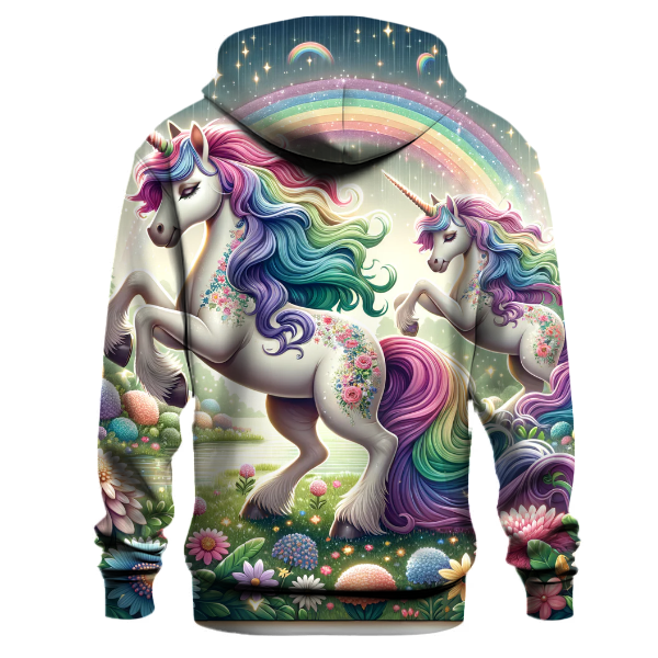 Whimsical Unicorn Meadow Hoodie