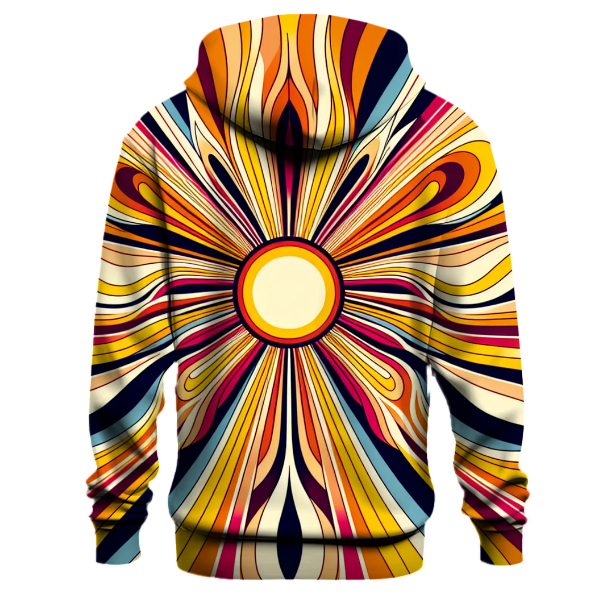 Retro Sunburst Design Hoodie