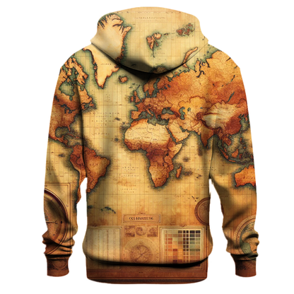 Adventure Awaits Map Design Hoodie