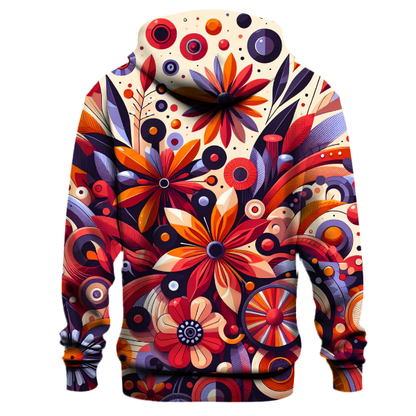 Vibrant Abstract Flowers Hoodie