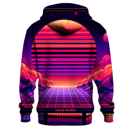 Retro Synthwave Horizon Hoodie