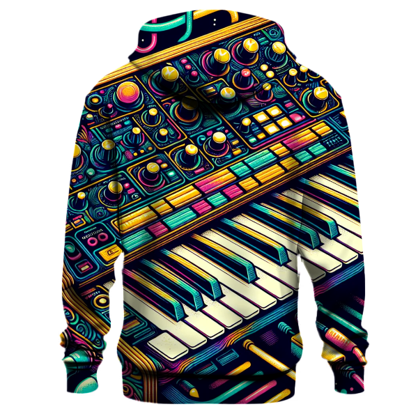 Retro Synthesizer Graphic Hoodie