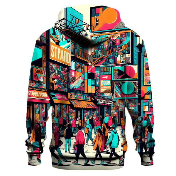 Vibrant Urban Street Life Hoodie