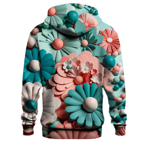 Whimsical Retro Blooms Hoodie