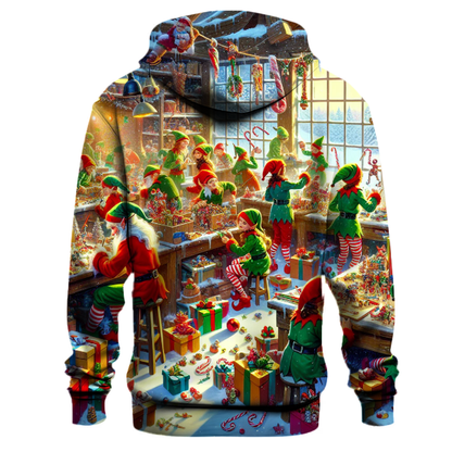 Santa's Workshop Elves at Work Hoodie