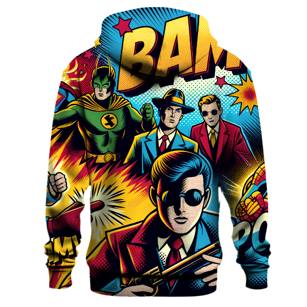 Vintage Comic Book Heroes Hoodie