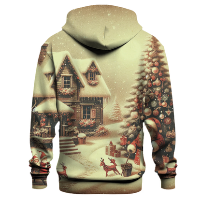 Vintage Christmas Postcard Design Hoodie