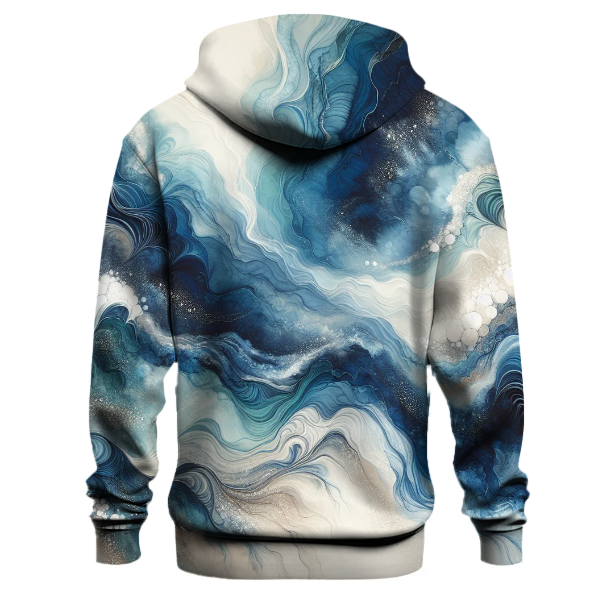 Sapphire Ocean Waves Hoodie