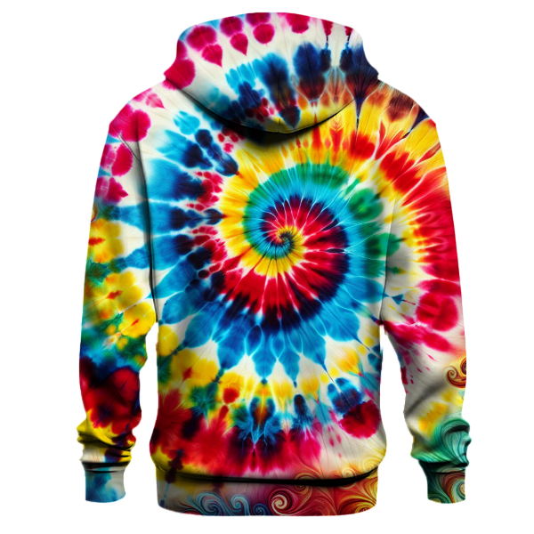 Vintage Rainbow Tie Dye Hoodie