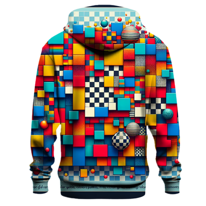 Vibrant Checkerboard Charm Hoodie