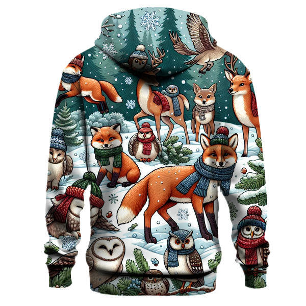 Winter Animals Wonderland Hoodie