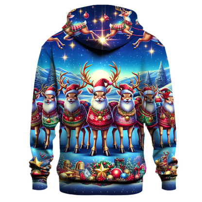 Santa's Reindeer Team Hoodie