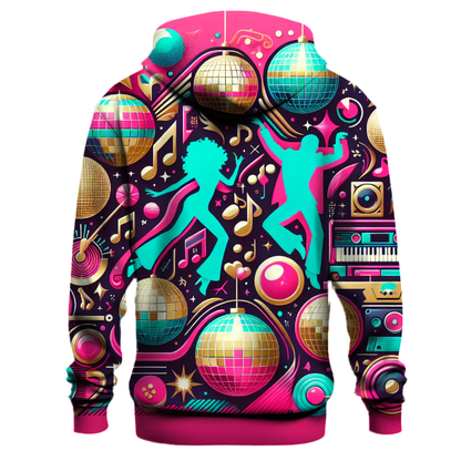 Vibrant 80s Disco Fever Hoodie