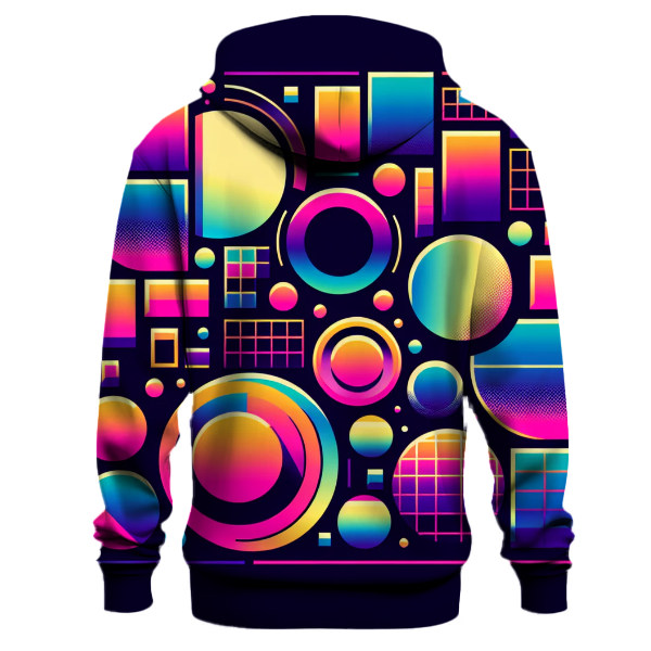 Abstract Neon Geometry Hoodie