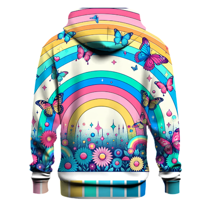 Whimsical Butterflies and Rainbows Hoodie