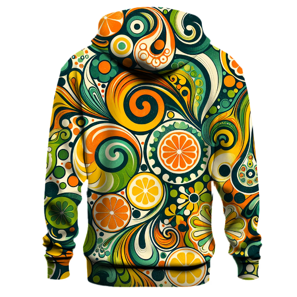 Vintage Citrus Splash Hoodie