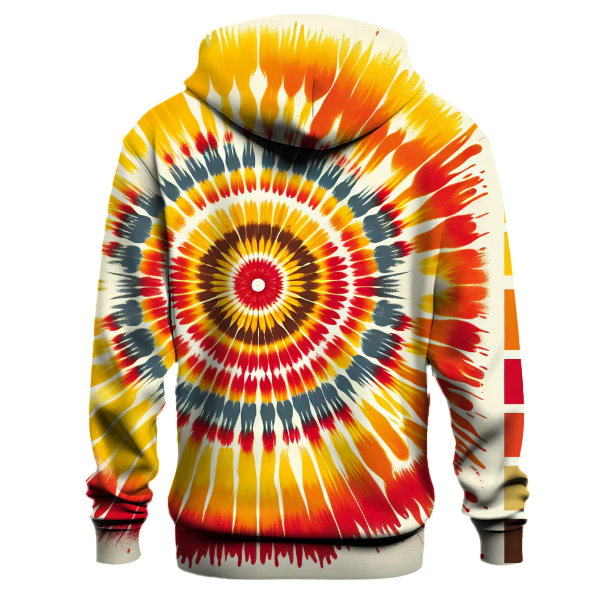 Retro Sunburst Tie-Dye Hoodie