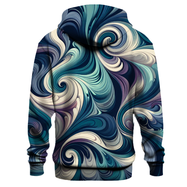 Abstract Waves Tie-Dye Hoodie