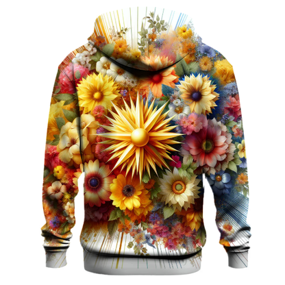 Retro Sunshine and Flowers Hoodie