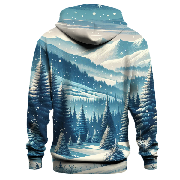 Snowy Christmas Forest Retreat Hoodie