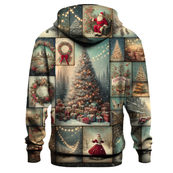 Vintage Christmas Postcard Collection Hoodie