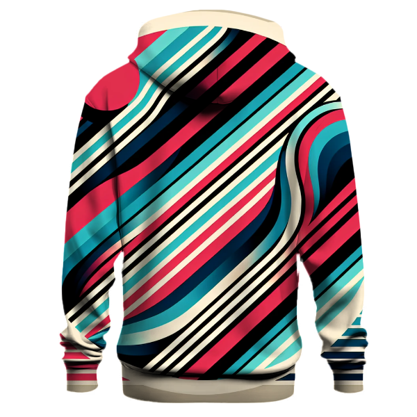 Vivid Rhythmic Stripes Hoodie