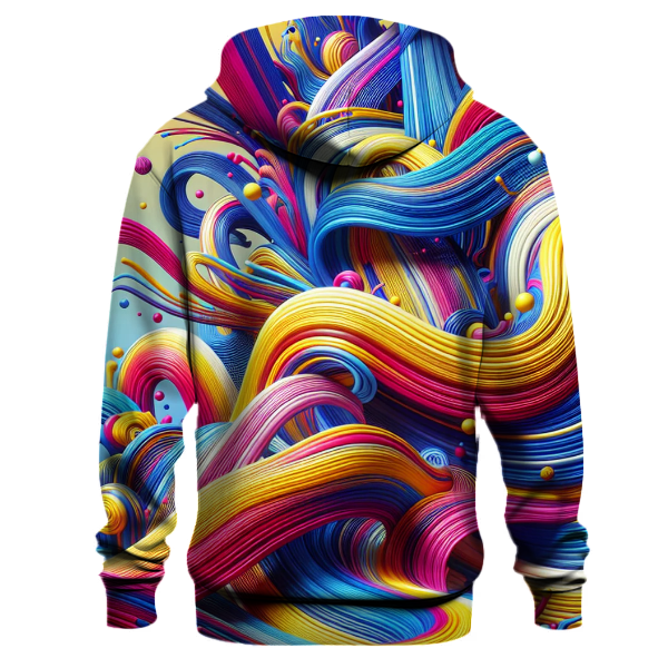 Vibrant Groove Lines Hoodie