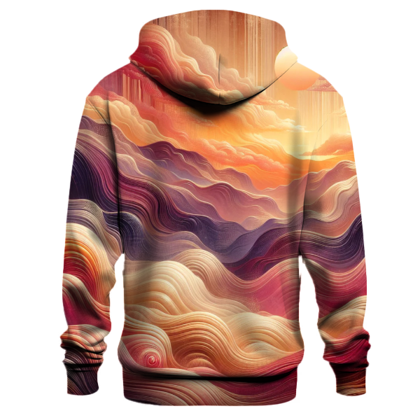 Retro Sunset Tie-dye Design Hoodie