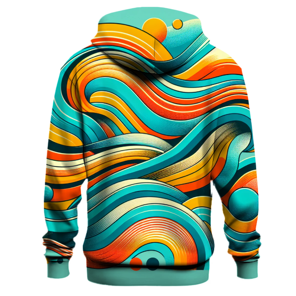 Vibrant Wave Patterns Hoodie