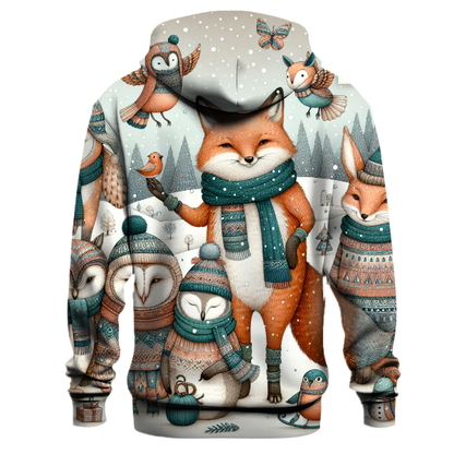 Whimsical Winter Wildlife Hoodie