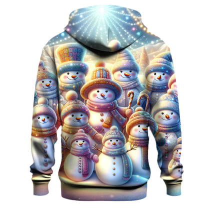 Whimsical Snowmen Parade Hoodie