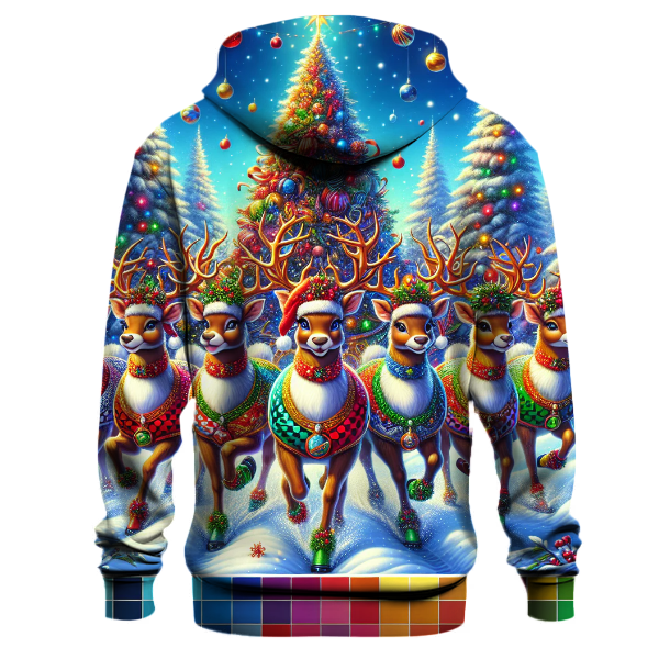 Santa's Reindeer Racing Team Hoodie