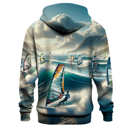 Windsurfing Waves Hoodie