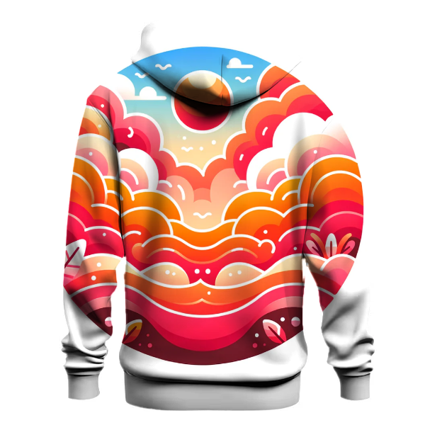 Vibrant Coral Gradient Hoodie