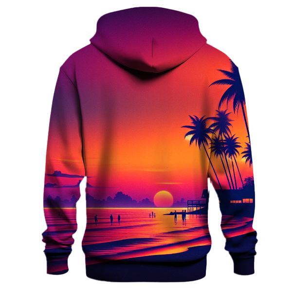 Retro Sunset Beach Hoodie