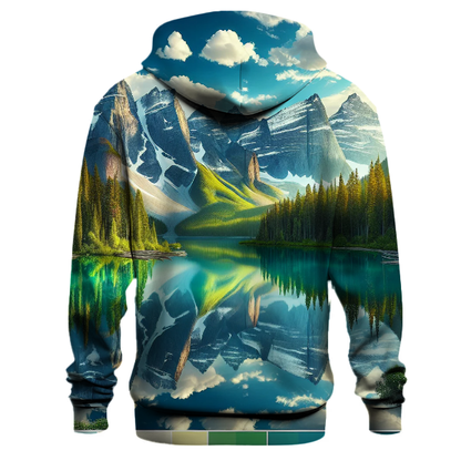 Tranquil Mountain Reflection Hoodie