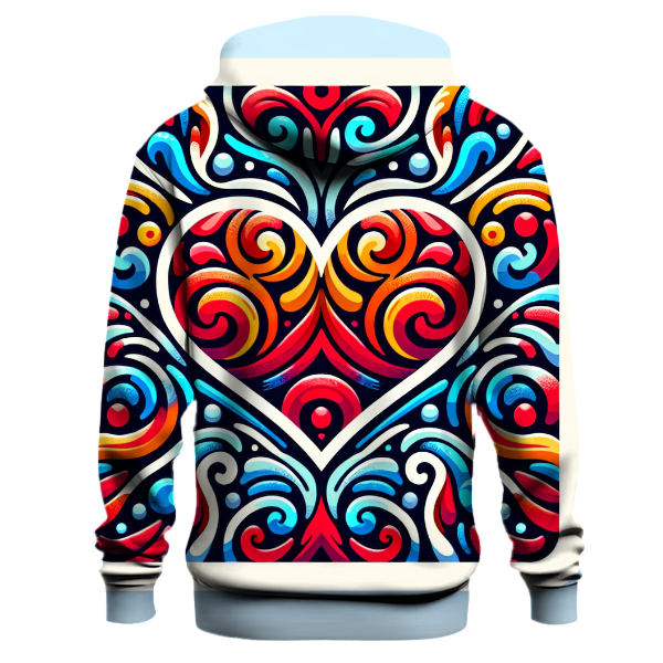 Whimsical Tie-Dye Heart Hoodie