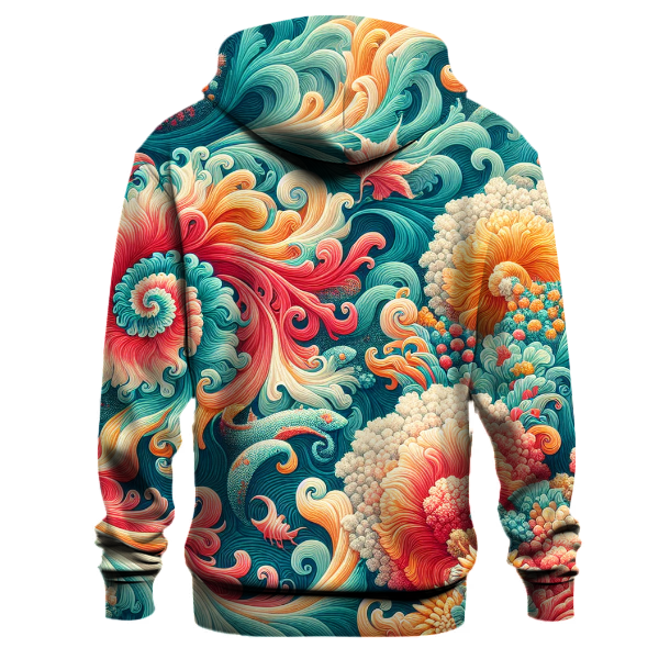 Vivid Coral Reef Hoodie