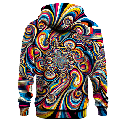 Vibrant 80s Kaleidoscope Hoodie