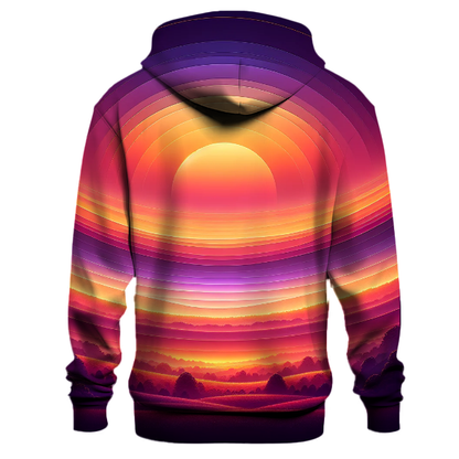 Vibrant Sunset Groove Hoodie