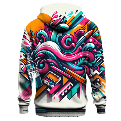 Vibrant Graffiti Waves Hoodie