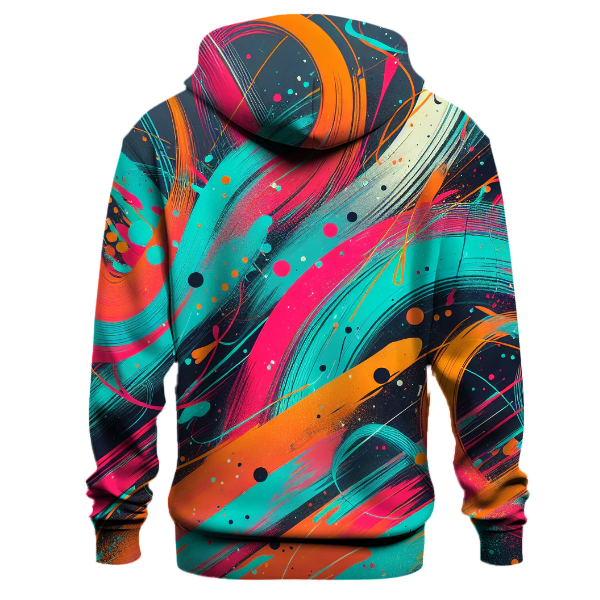 Vintage Neon Splash Hoodie