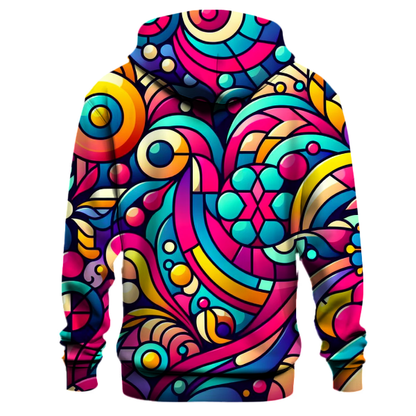 Vivid Floral Mosaic Hoodie