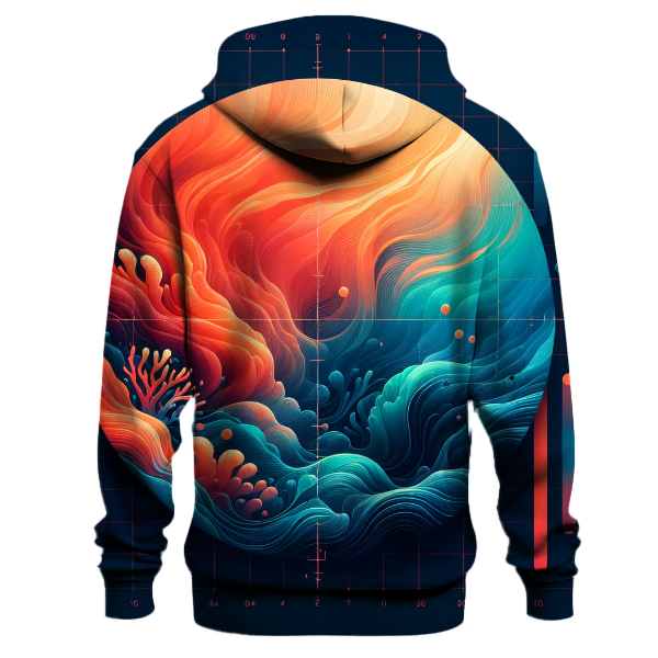 Marine Coral Fade Hoodie Hoodies Fashion