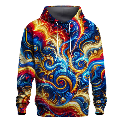 Abstract Electric Waves Hoodie