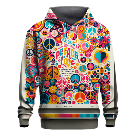 Whimsical Peace Signs Hoodie