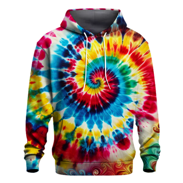 Vintage Rainbow Tie Dye Hoodie